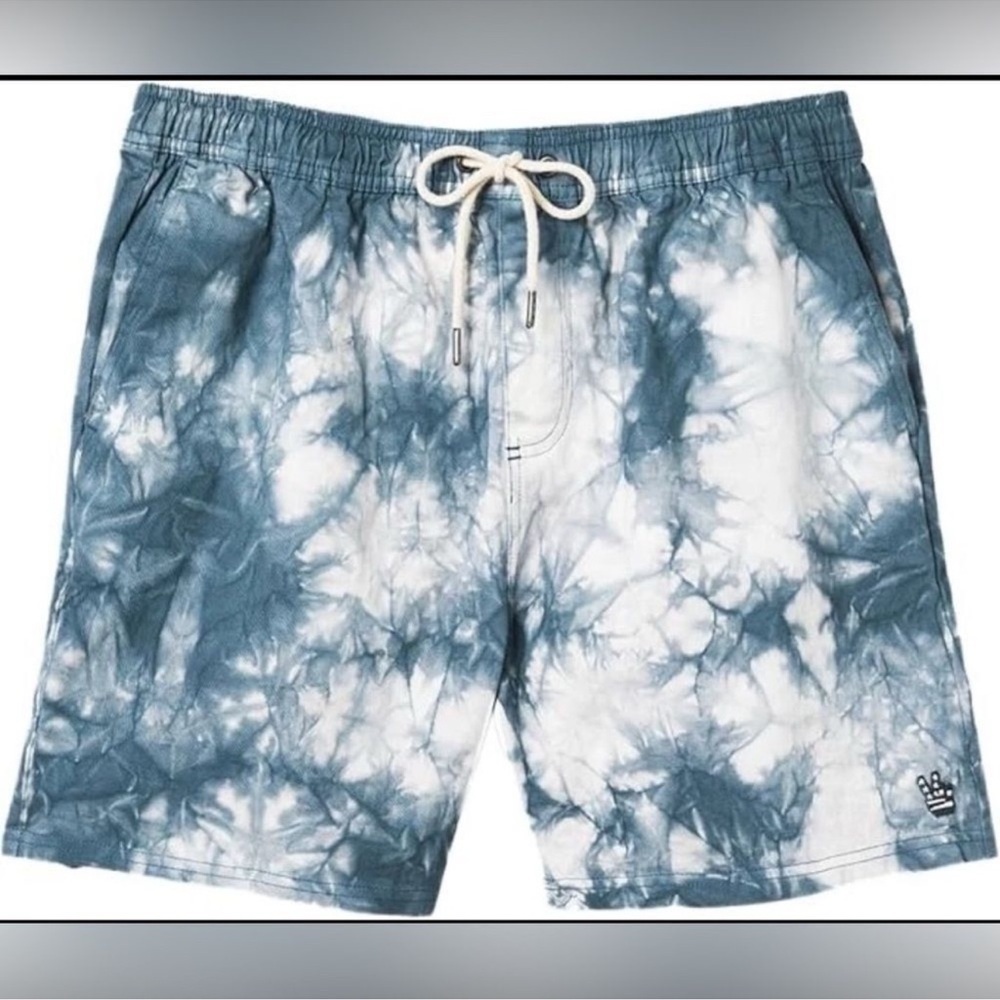 Junk Food Men’s Blue Tie Dye Shorts w/Pockets - NEW W/TAGS